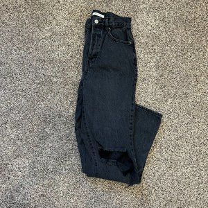 PacSun Black Ripped Dad Jeans